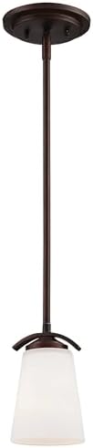 Minka Lavery 4961-284 Overland Park Mini Pendant, 1-Light, 100 Total Watts, 4.75-in H x 7.5-in W, Vintage Bronze