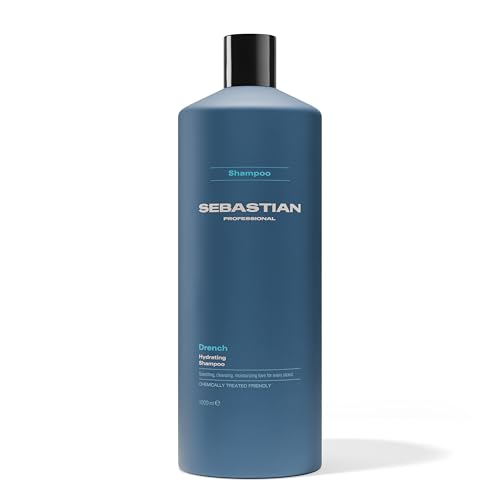 Sebastian Professional Drench Hydrating Shampoo | Deep Moisturizing for Chemically Treated Hair | 33.8 fl oz | Packaging May Vary