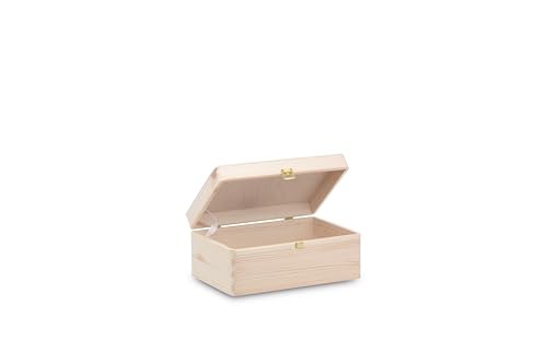 Pinus Holzkiste mit Deckel Schloss 20x15x10 cm Aufbewahrungsbox