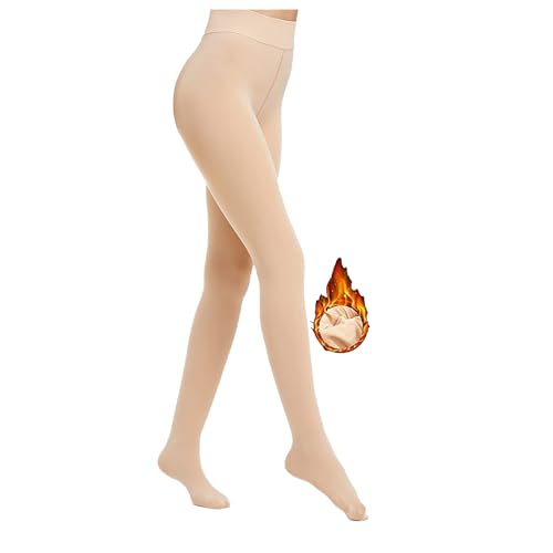 Image of Women's Fleece Lined Tights Winter Warm Opaque Tights Thermal Pantyhose Leggings High Waist Stretchy Tights