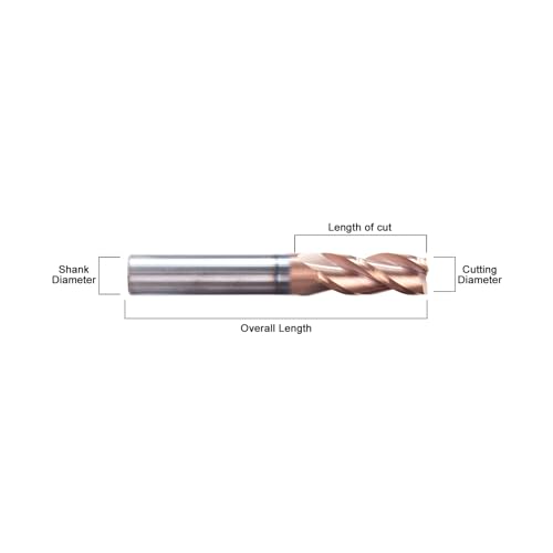 Image of NZ 3 Flute 3 /4 inch Carbide Square End Mill TiSiN Coated for Aluminum Copper Alloys CNC Milling Router Bits