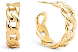 SINGULARU - Pendientes Chunky Eslabón. Acero con Acabado en Baño ...