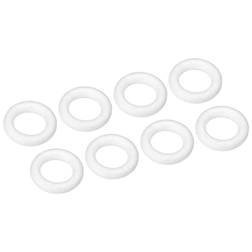 MECCANIXITY 1.1 Inch Foam Wreath Forms Round Craft Rings for DIY Art Crafts, Florists, Home Decoration Pack of 8
