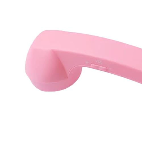 Image of Retro Phone Handset Phone Receiver for Mobile Meetings All Smartphones Black | Corded Telephones | Zoomela (Pink)