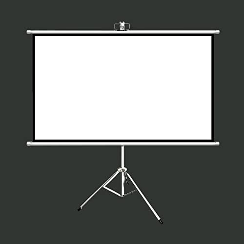 Pantalla de proyección con soporte - Pantalla móvil independiente para proyección 4:3/16:9 HD, portátil y plegable, soporte con altura ajustable para películas, conferencias y presentaciones (100) (72 pulgadas 4:3)