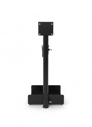 Image of Heavy-Duty CPU and UPS Holder, Black Metal Adjustable Under Desk and Wall Mount Stand with Height and Width Adjustment