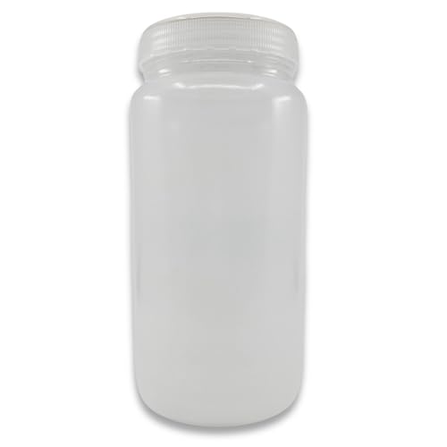 Eisco - 2000mL Polypropylene Wide Neck Reagent Bottle - Durable, Leak-Proof, Lab, Educational & Industrial Use