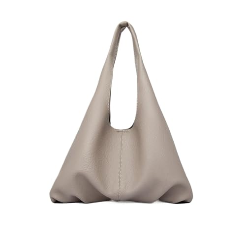 Simple Soft Leather Shoulder Bag Fashionable Commuting Large Capacity Tote