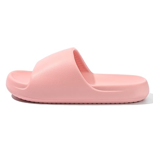Image of Jerzmy Comfy Slides for Women Men | Extra Soft Pillow House Slippers Pool Shower Shoes | Non Slip Cloud Sandals for Summer Indoor Outdoor Beach