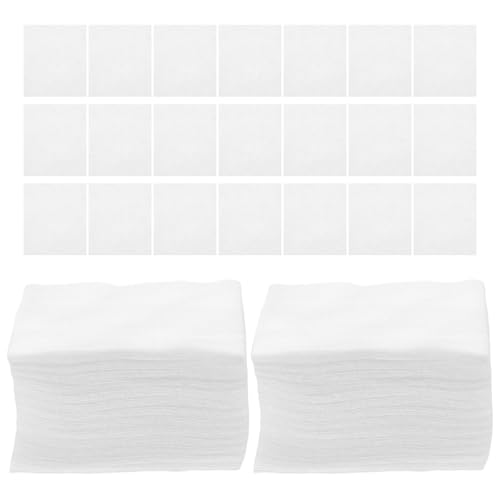 IMIKEYA Discos Desmaquillantes de Algodón Desechables 1200 Pcs Toallitas Secas Finas Dobles para Tónico y Limpieza Facial Algodón sin Pelusa para Piel Sensible Uso Diario y Cuidado del