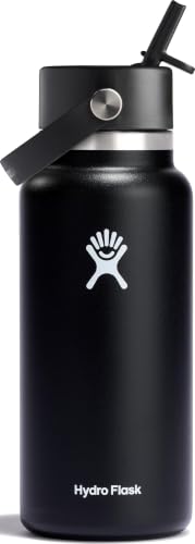 Hydro Flask Water Bottle - Insulated Stainless Steel - Wide Straw...