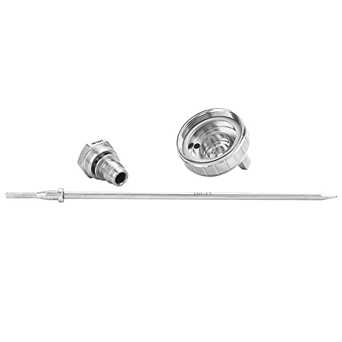 Image of Spray Nozzle Set, Stainless Steel Aircap Nozzle Needle Tip Accessories Compatible with W101 Pneumatic Spray Guns for Professional Painting and Finishing