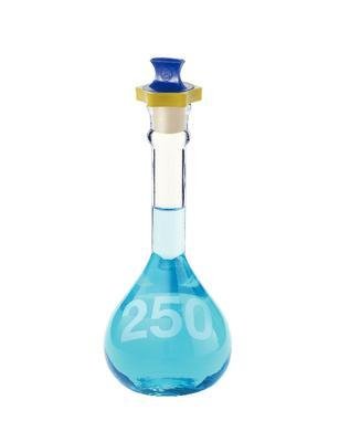 DWK Life Sciences 92812P-1000 Volumetric Flask with PE Stopper, Heavy Duty Wide-Mouth, Class A, 1000ml