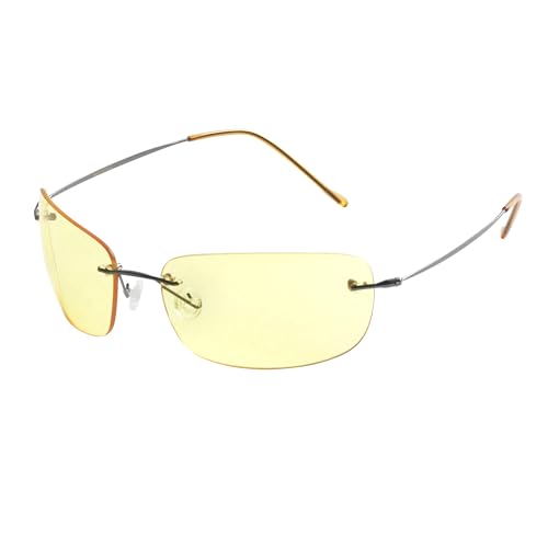 Eagle Eyes Ultralite Night Driving Glasses - Super Light Frame - Glare Reduction and Night Time Vision Improvement with Anti-Reflective and UV Blocking