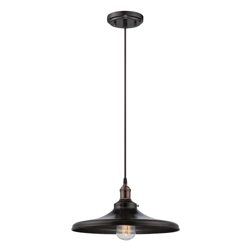 Image of Nuvo Lighting 60 /5506 Vintage Incandescent One Light Pendant Curved Rustic Bronze