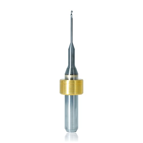 Image of Hansong DLC-Coated Milling Burs 1mm - Compatible with IMES-ICORE Coritec CAD /CAM Systems (350i, 650i Series), for PMMA, PEEK, Wax - 6mm Shank, Carbide Endmill