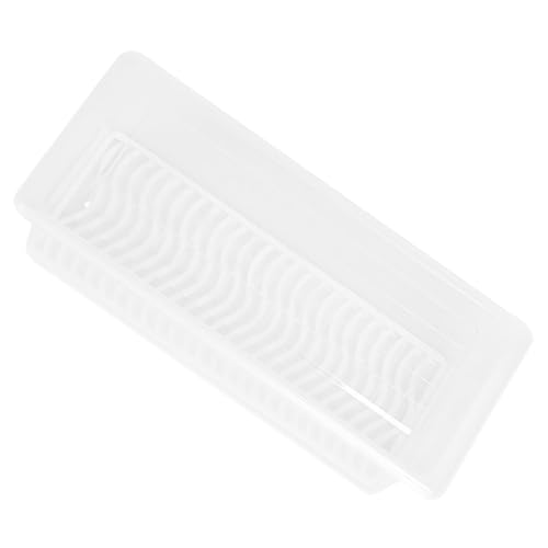 JECOMPRIS Contenedor Organizador para Refrigerador de Frutas y Verduras con Tapa y Placa de Drenaje Extraíble, Plástico Blanco Resistente para Mantener Alimentos Frescos