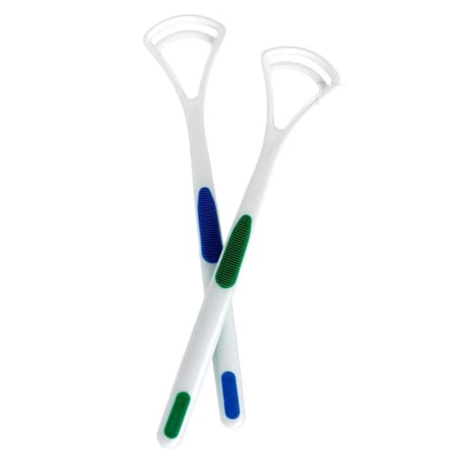 Glamified Lot de 2 gratte-langue doux et doux pour adultes Nettoyage buccal Hygiène bucco-dentaire Garde l'haleine fraîche