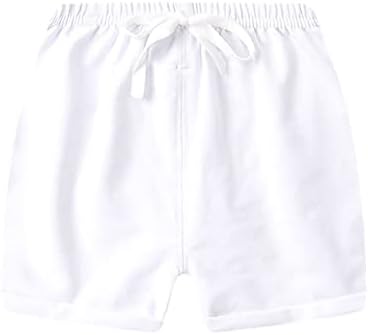 Toddler Boys Shorts Summer Cotton Material Thin Five Point Pants Children's Baby Shorts Boys and (White, 12-18 Months)