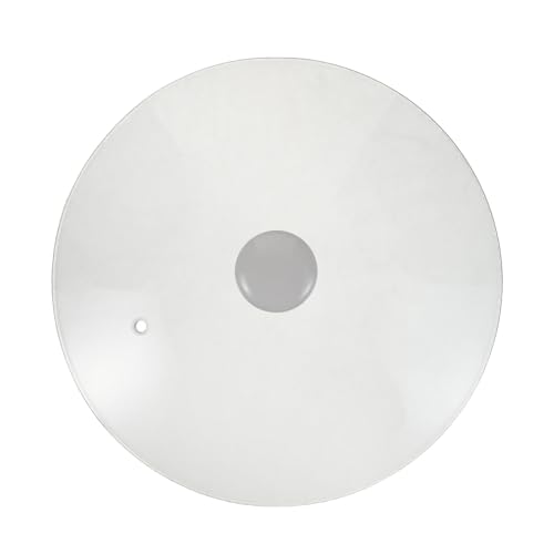 Operitacx Tapa de Vidrio para Microondas con Asa de Cerámica y Orificio de Ventilación, Protector contra Salpicaduras para Calentar y Cocinar Alimentos de Forma Segura