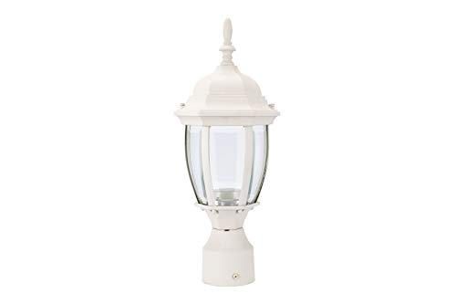 LIT-PaTH LED Outdoor Post Light Pole Lantern Lighting Fixture, 9.5W 800 Lumens, 5000K