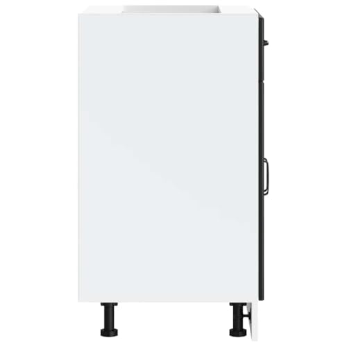 Vidaxl Base Da Cucina Kalmar Nero In Legno Multistrato, Mobile Base Lavello, Mobile Cucina Base Con Cassetto, Mobile Base Lavello - 7