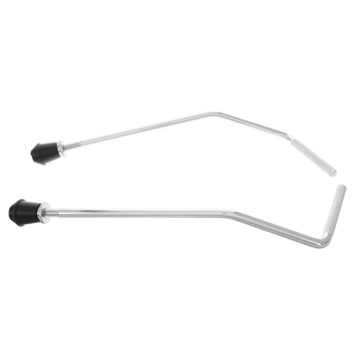 Stabilisation Grosse Caisse Métal Argent Lot de 2 pour Concert et Studio Batterie