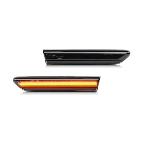 CNAYUID 2X Smoke Front Amber Side Marker Light Turn Signal Lamp Black ABS Housing Bulbs 2004-2008 for Acura for TL Base 2004-2008 & Type-S 2007-2008 -40-60 Centigrade Degree-Work Temperature