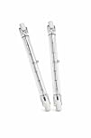 PLUSHA ECO Halogen 230W R7s Linear Light Bulbs (300W Equivalent) – Pack of 2 | 118mm Double Ended Floodlight Bulb | 230V Dimmable Warm White | Energy Class G Replacement for Security Light