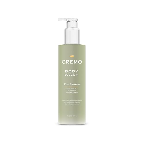 Cremo Pear Blossom Skin Moisturizing Body Wash for Women, Notes of Delicate Petals of Pear Blossoms, 16 Fl Oz