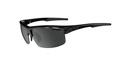 Tifosi Rivet Interchangeable Lens Sunglasses: High-performance, multiple lens options for versatility, Blackout, M-L