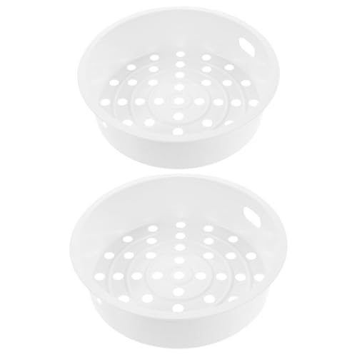 HOMOBABE Soporte para Vaporera de Alimentos para Olla Arrocera, 2 Piezas de Pp Blanco, Fácil de Limpiar y Estable, Adecuado para Cocinar al Vapor Tradicional