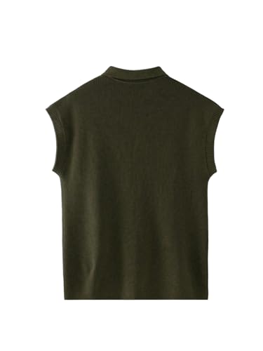 Floerns Men's Knitted Sweater Vest Button Up Collared Neck Relaxed Fit Pullover2