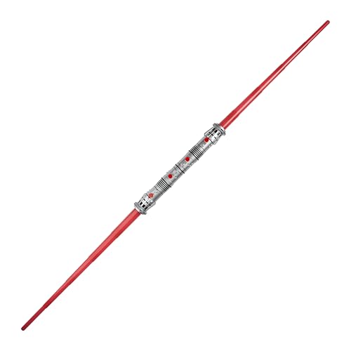 Star Wars Darth Maul Official Halloween Costume Accessory - Light-Up Retractable Plastic Double Saber