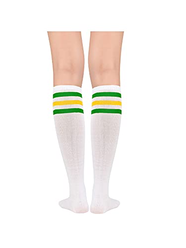 Image of Century Star Knee High Socks for Women Long Tube Socks with Stripes | Soft, Skin Friendly And Stretchy, Vibrant Colors Perfect For Daily Wear, Sports, Halloween And Christmas
