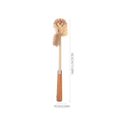Cepillo de baño de mango largo Healvian con soporte para colgar y acero inoxidable 3