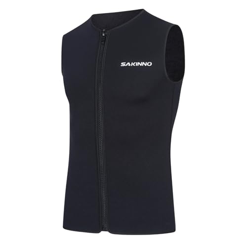 Chaqueta Chaleco de Hombre 3mm Neopreno para Buceo y Deportes Acuáticos Sin Mangas con Cierre miniatura 6
