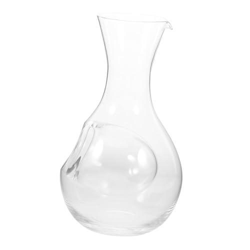 TOPBATHY Elegant Wine Serving Carafe Glass Wine Decanter Beverage Cooling Cup Dispenser Ice Cavity