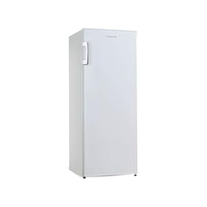 Cookology CTFR235WH Tall Freestanding Upright Larder Fridge, 230 Litre with 4 Large Shelves, Adjustable Temperature Control and Legs, LED Light and Reversible Door - In White