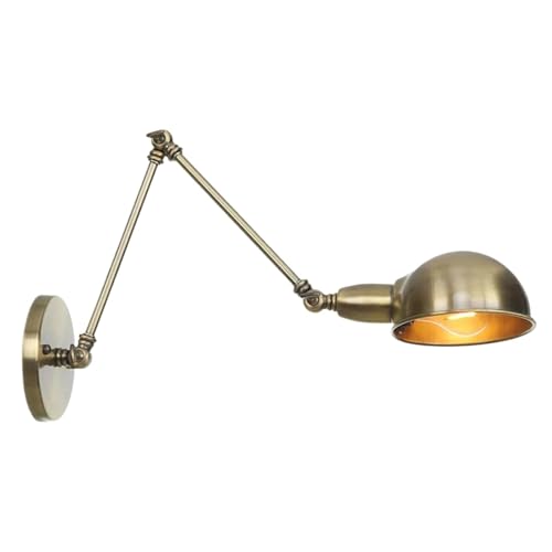 Lámpara de pared con brazo oscilante regulable y luces LED en cobre verde 2