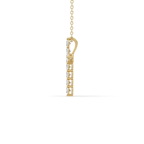 TimeLess Classics 0.50-3 CTW Cross Pendant Necklace With Lab-Grown Diamond in 14K Gold | Color E-F | Clarity VS1-VS23