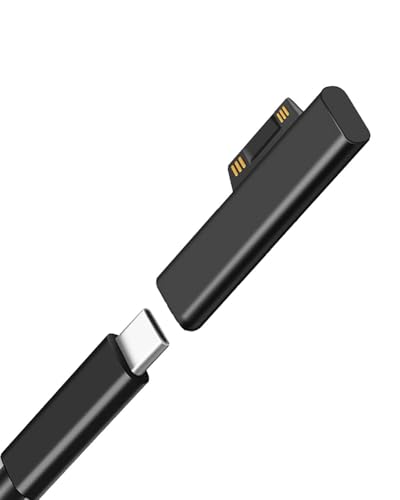 Conector PD de Surface a USB-C de 65W y adaptador magnético negro para Pro 7