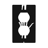 FGDIUCVN Finger Black Duplex Wall Plates Electrical Outlet Covers Light Switch Cover Plate Standard Size 1-Gang Decorative Switch Plates and Outlet Covers Living Room Home Decor, ASF-99
