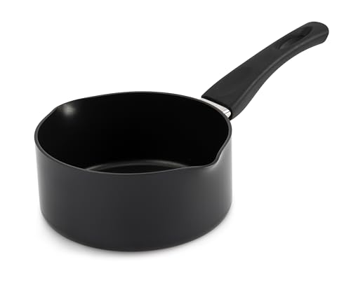 Induction Base Saucepan Nonstick Sauce Pot for Induction, Gas and Electric Hobs, Non Stick Milk pan with Pour Spout (14cm)