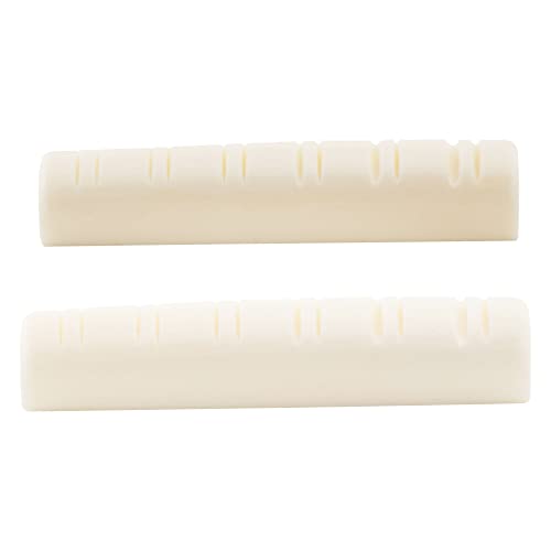 Musiclily Slotted 12 Strings Folk Acoustic Guitar Buffalo Bone Neck Nut, 49X6X9.2/8.7Mm (Pack Of 2) #TOP4