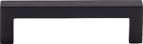 Top Knobs M1162 Nouveau III Collection 3-3/4" Square Bar Pull, Flat Black