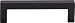 Top Knobs M1162 Nouveau III Collection 3-3/4" Square Bar Pull, Flat Black