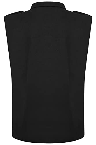 Ro Rox Sleeveless Jacket Mens Goth Cotton Uniform Military Parade Vest Waistcoat2