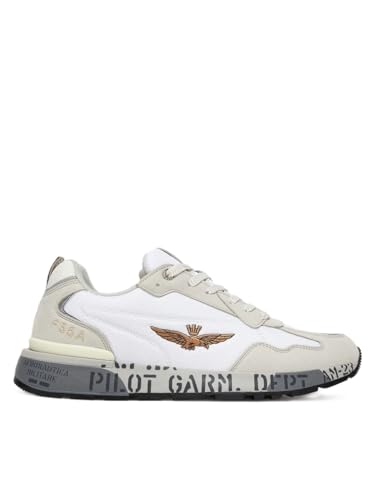 Baskets Aeronautica Militare homme en maille respirante à semelle imprimée amortissante