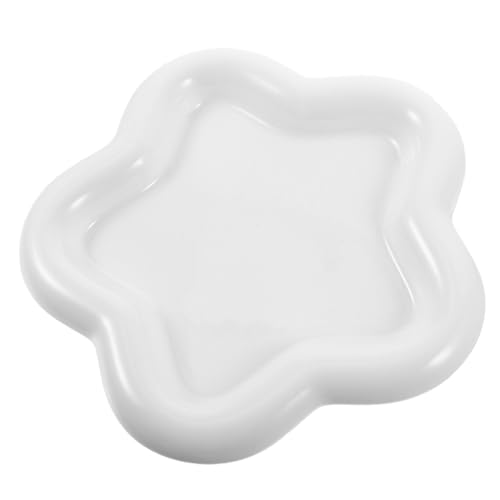 AOKWAWALIY Assiette en porcelaine - Plateau à bijoux - Plateau à gâteaux - Boîte à biscuits - Rangement du maquillage - Plateau en céramique - Plateau en céramique - Porte-bijoux - Assiette à dessert
